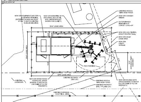 Proposed lease area. Photo by Verizon Wireless.