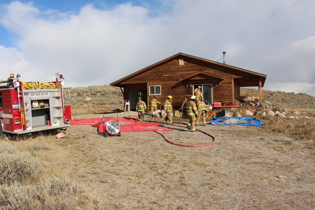 Attic fire. Photo by Sublette County Unified Fire.