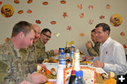 Dining with the WY troops. Photo by Senator John Barrasso.