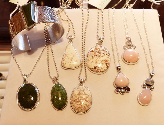 Necklaces. Photo by Dawn Ballou, Pinedale Online.