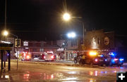 Street blocked off. Photo by Dawn Ballou, Pinedale Online.