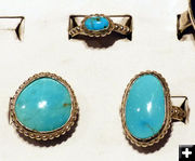 Turquoise & Silver rings. Photo by Dawn Ballou, Pinedale Online.