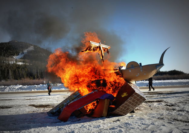 Viking Funeral Pyre. Photo by Terry Allen.