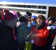 Teacher Gets Snowballed. Photo by Terry Allen.