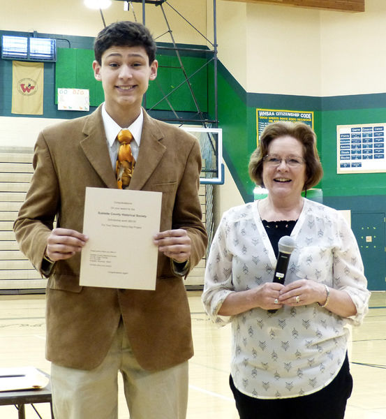 Sublette County Historical Society award. Photo by Dawn Ballou, Pinedale Online.