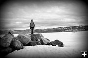 Boy on Breakwater. Photo by Terry Allen.