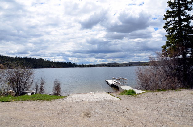 Half Moon Lake Boat Ramp. Photo by Terry Allen, Pinedale Online!.