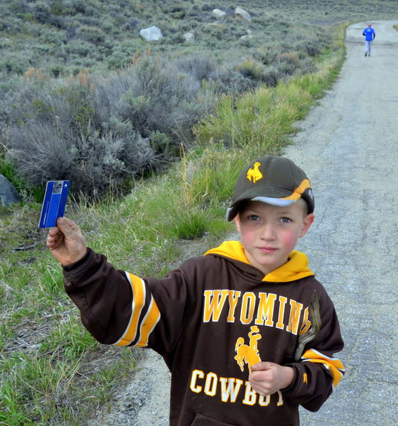 Jackson and his Credit Card. Photo by Terry Allen.