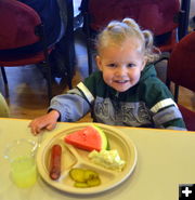 Iyanna is Happy With Her Meal. Photo by Terry Allen.