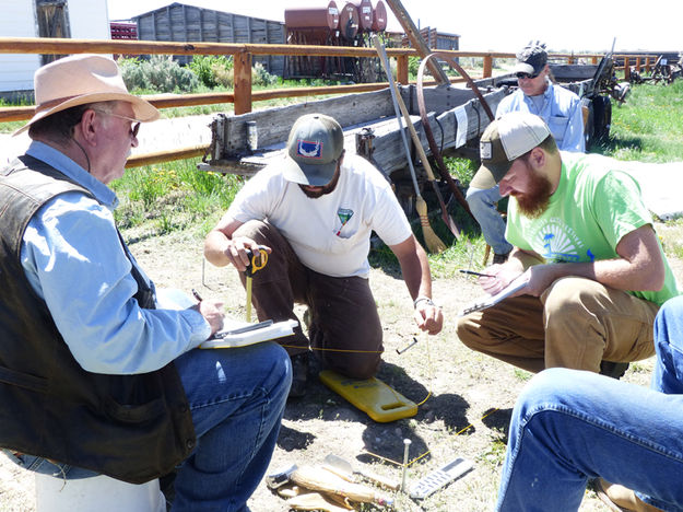 Measurements. Photo by Dawn Ballou, Pinedale Online.