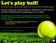 Rendezvous Co-ed Softball Tournament July 9 & 10. Photo by Sublette Softball.