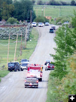 Trying to get to the fire. Photo by Dawn Ballou, Pinedale Online.