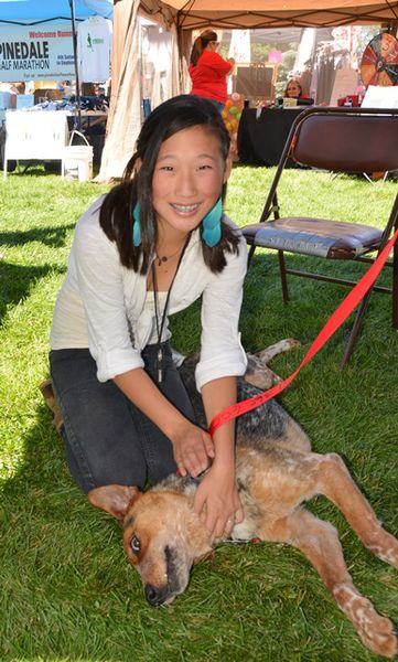 H.E.A.R. Volunteer Grace and Pogo. Photo by Terry Allen.