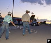 Roping Practice at Sunset. Photo by Terry Allen.