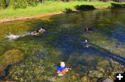 Diving for Bullheads. Photo by Terry Allen.