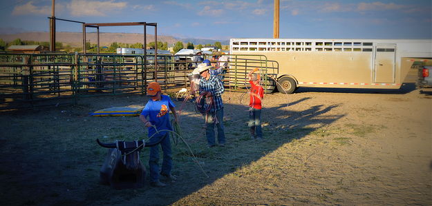 Roping Practice at Sunset. Photo by Terry Allen.