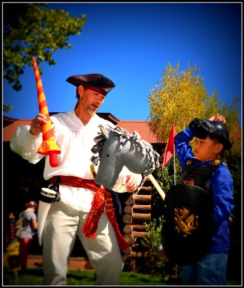 Jason Teaches a Student Knight. Photo by Terry Allen.