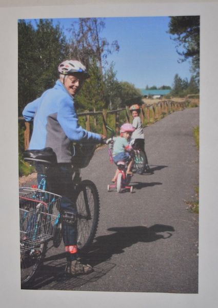 Sally on Her Bike. Photo by Terry Allen.