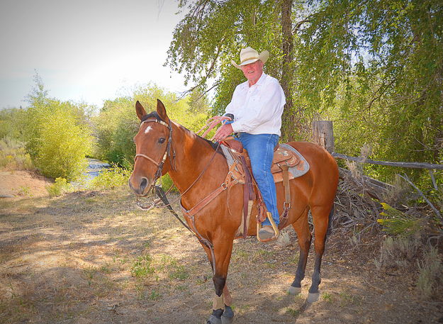 Kent Profit and his favorite horse Leo. Photo by Terry Allen.