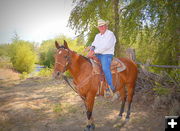 Kent Profit and his favorite horse Leo. Photo by Terry Allen.