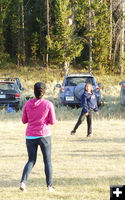 Throwing football. Photo by Dawn Ballou, Pinedale Online.