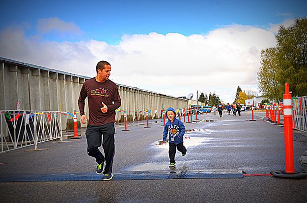 Father and Son Finish. Photo by Terry Allen.
