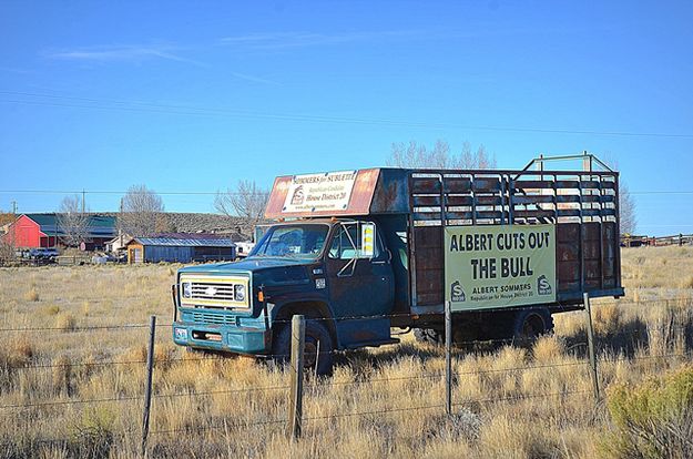 Albert's Re-election Stock Truck. Photo by Terry Allen.