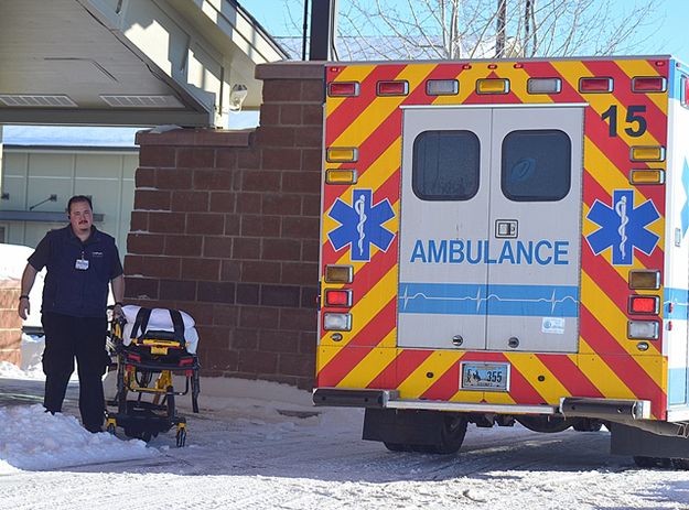 Kenji After Delivering Accident Victim. Photo by Terry Allen.