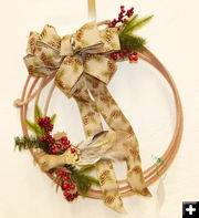 Green River Valley Museum wreath. Photo by Dawn Ballou, Pinedale Online.