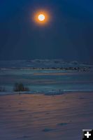 Setting full moon. Photo by Dave Bell.