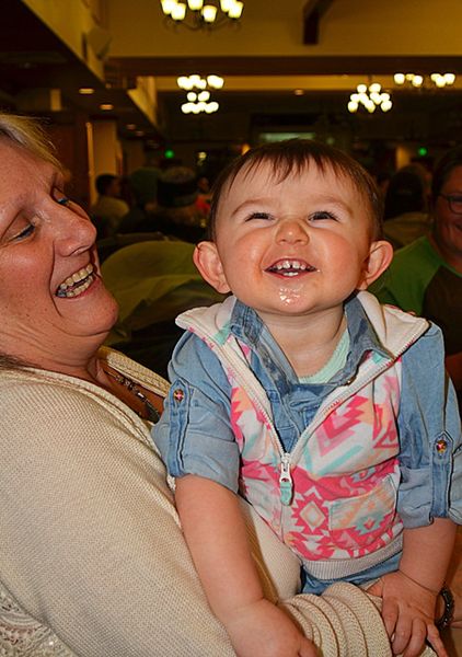 Nora is Cheering for Alex Crittenden. Photo by Terry Allen.