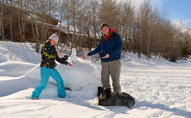 Newlyweds Tessa, Tom and Blue . Photo by Terry Allen.