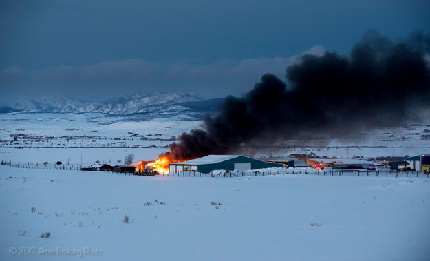 Pinedale Lumber fire. Photo by Arnold Brokling.