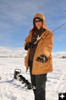 Doug Rellstab and His Bait. Photo by Terry Allen.