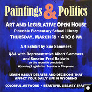 Paintings & Politics Open House. Photo by Sue Sommers.