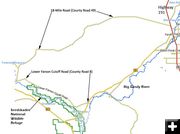 Road Closure map. Photo by Sweetwater County Sheriff's Office.