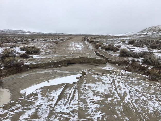 Burma road wash out. Photo by Pinedale Field Office - BLM.