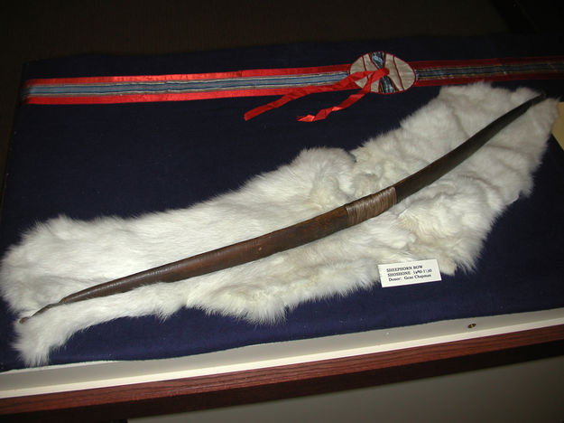 Sheep Horn bow. Photo by Museum of the Mountain Man.