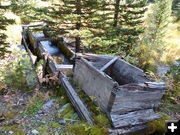 Sluice box. Photo by Dawn Ballou, Pinedale Online.