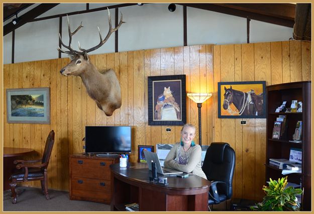 Lisanne Fear at Her Desk. Photo by Terry Allen.