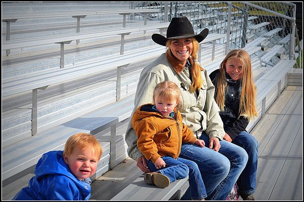 Family Watches Husband/Dad Compete. Photo by Terry Allen.