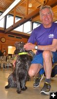 Lost Dog and Owner Re-united. Photo by Terry Allen.