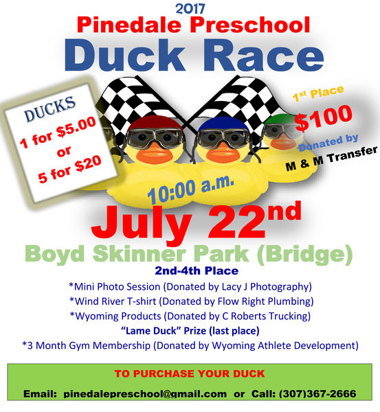 Pinedale Preschool Duck Race July 22. Photo by Pinedale Preschool.