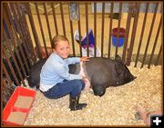 Heather Noble and Piggy Le Pew. Photo by Terry Allen.