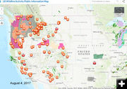 August Wildfires. Photo by ARCGIS.com.