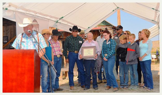 The Ira and Edna McWilliams Award. Photo by Terry Allen.