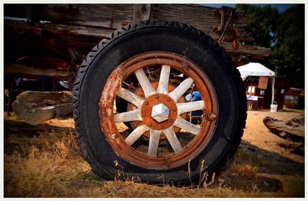 Old Wagon Wheel. Photo by Terry Allen.