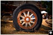 Old Wagon Wheel. Photo by Terry Allen.