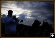 Craig Sheppard Plays Star Spangled Banner. Photo by Terry Allen.