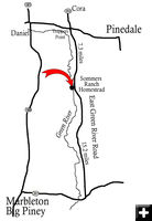 Map to the Homestead. Photo by Sommers Homestead Living History Museum.